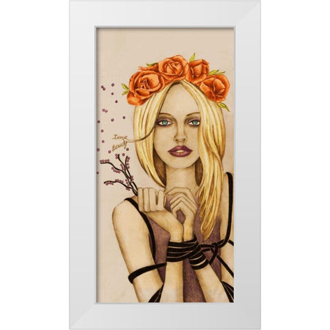 Inner Beauty White Modern Wood Framed Art Print by Goddess, Jami