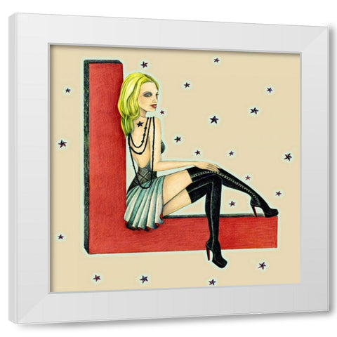 Lisa White Modern Wood Framed Art Print by Goddess, Jami