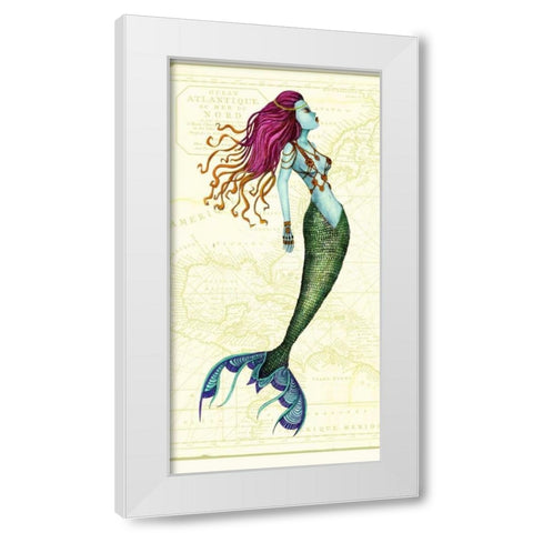 Mermaid II White Modern Wood Framed Art Print by Goddess, Jami