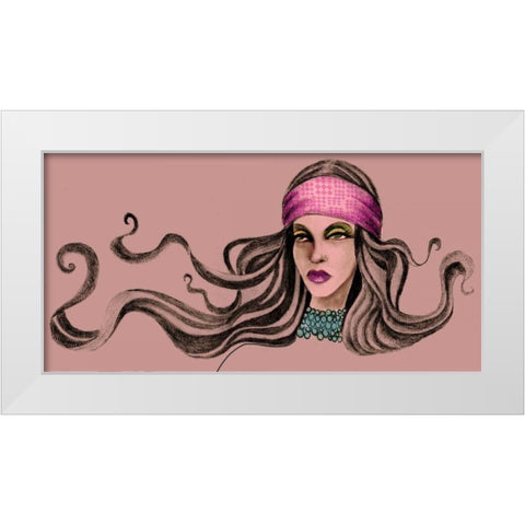 Pink Soul II White Modern Wood Framed Art Print by Goddess, Jami