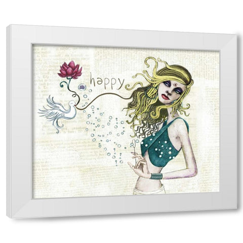 Pure White Modern Wood Framed Art Print by Goddess, Jami