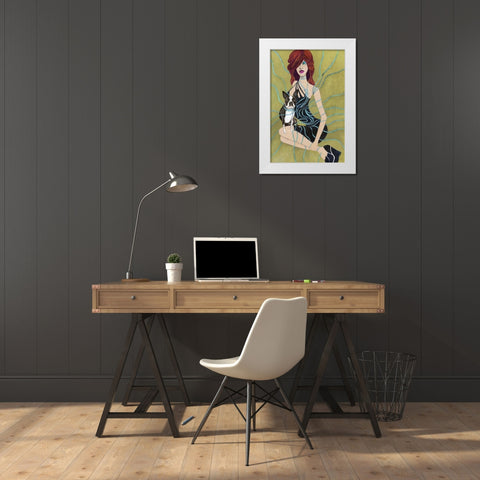 Ruca White Modern Wood Framed Art Print by Goddess, Jami