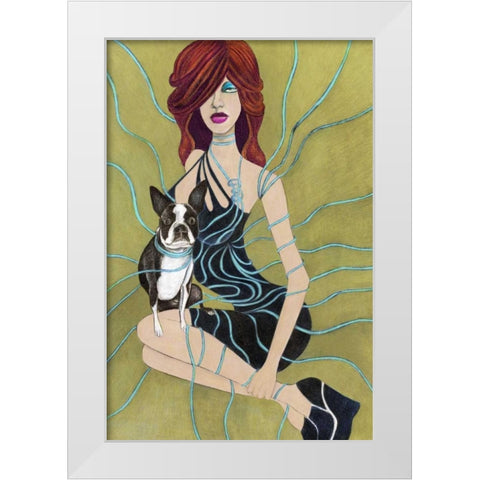 Ruca White Modern Wood Framed Art Print by Goddess, Jami