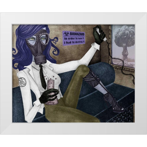 The Scientist White Modern Wood Framed Art Print by Goddess, Jami
