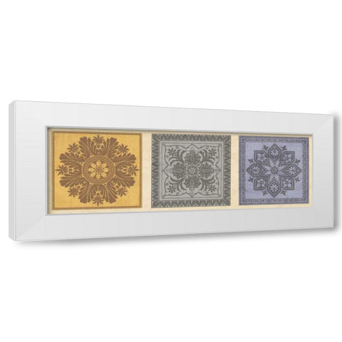 Classical Tiles II White Modern Wood Framed Art Print by Oliver, Jenny
