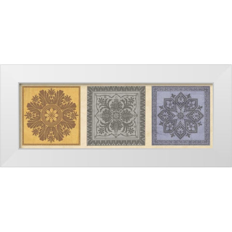 Classical Tiles II White Modern Wood Framed Art Print by Oliver, Jenny
