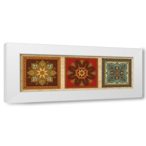 Classical Tiles III White Modern Wood Framed Art Print by Oliver, Jenny