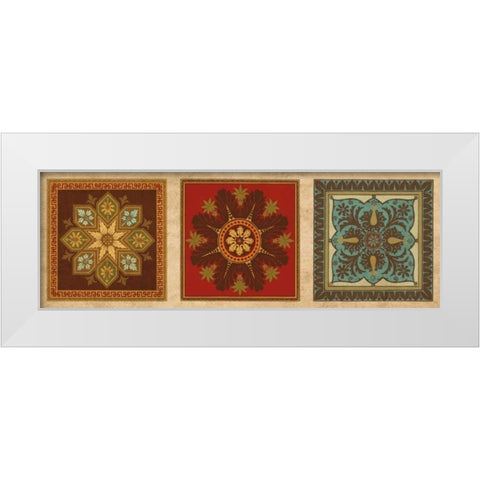 Classical Tiles III White Modern Wood Framed Art Print by Oliver, Jenny