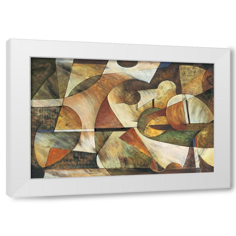 Movement II White Modern Wood Framed Art Print by Parsons, Jonathan
