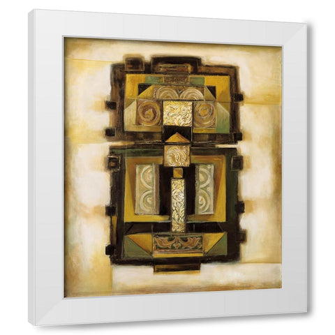 Patterns I White Modern Wood Framed Art Print by Parsons, Jonathan