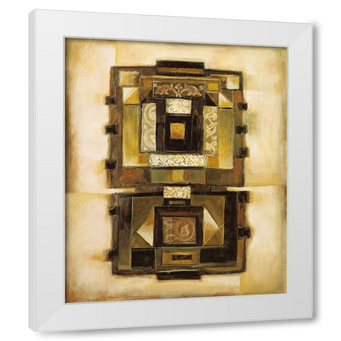 Patterns II White Modern Wood Framed Art Print by Parsons, Jonathan