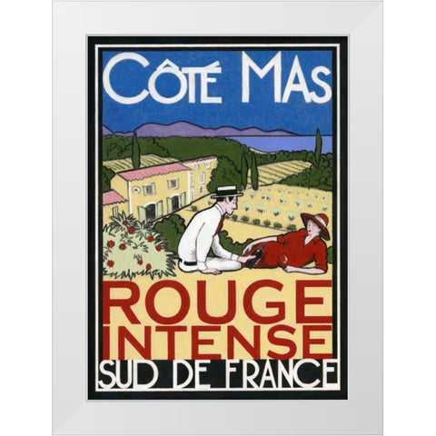 Rouge Intense White Modern Wood Framed Art Print by Got, Jean-Pierre