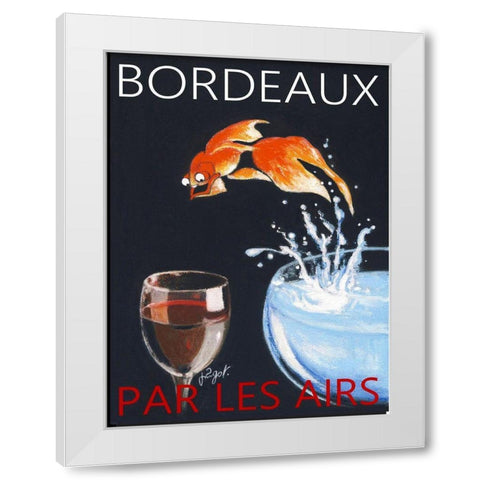 Bordeaux par les airs White Modern Wood Framed Art Print by Got, Jean Pierre