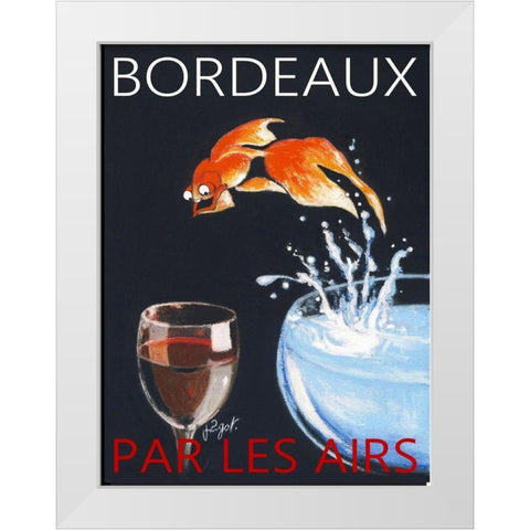 Bordeaux par les airs White Modern Wood Framed Art Print by Got, Jean Pierre