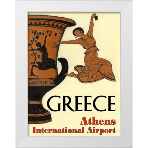 Greece Athens Airport  White Modern Wood Framed Art Print by Got, Jean Pierre