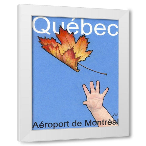 QuÃ©bec AÃ©roport de MontrÃ©al White Modern Wood Framed Art Print by Got, Jean Pierre