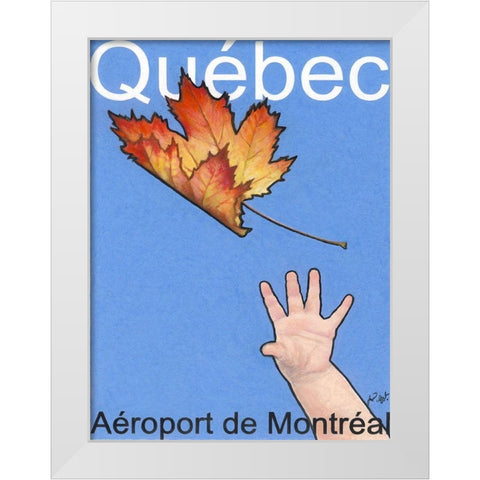 QuÃ©bec AÃ©roport de MontrÃ©al White Modern Wood Framed Art Print by Got, Jean Pierre