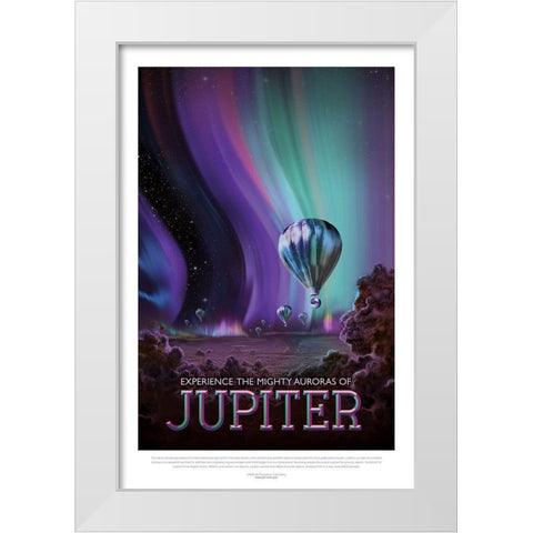Experience The Mighty Auroras White Modern Wood Framed Art Print by JPL