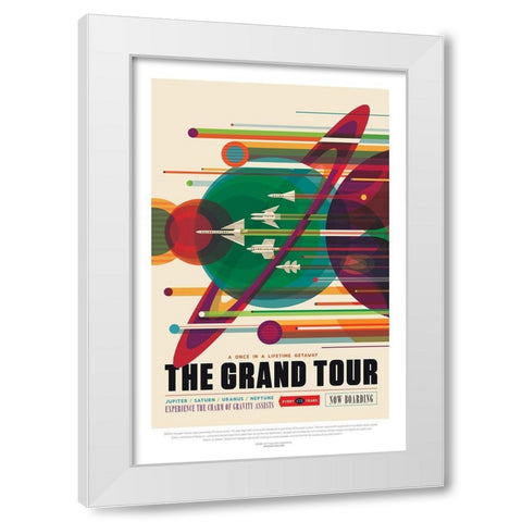 Grand_Tour White Modern Wood Framed Art Print by JPL