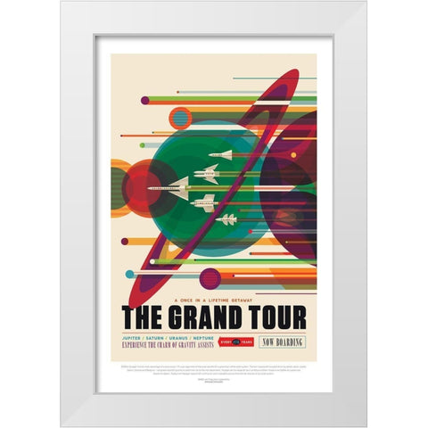 Grand_Tour White Modern Wood Framed Art Print by JPL