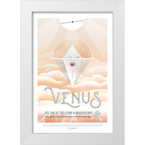 Venus White Modern Wood Framed Art Print by JPL