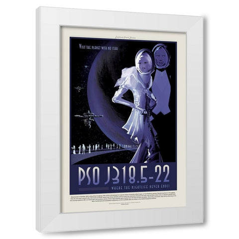 Where The Night Life Never End White Modern Wood Framed Art Print by JPL