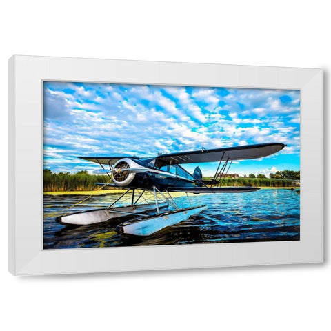 Boat Ride White Modern Wood Framed Art Print by Slemp, John