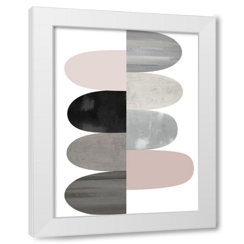 Engaged Blush II White Modern Wood Framed Art Print by Thompson, Justin
