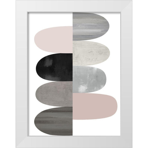 Engaged Blush II White Modern Wood Framed Art Print by Thompson, Justin