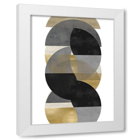 Layered II White Modern Wood Framed Art Print by Thompson, Justin