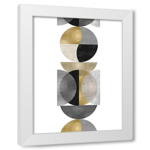 Balancing Act White Modern Wood Framed Art Print by Thompson, Justin