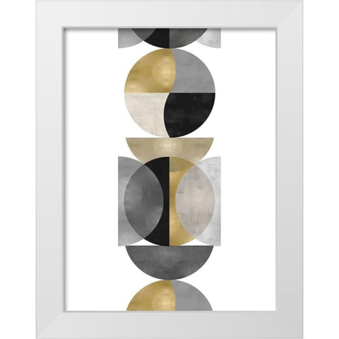 Balancing Act White Modern Wood Framed Art Print by Thompson, Justin