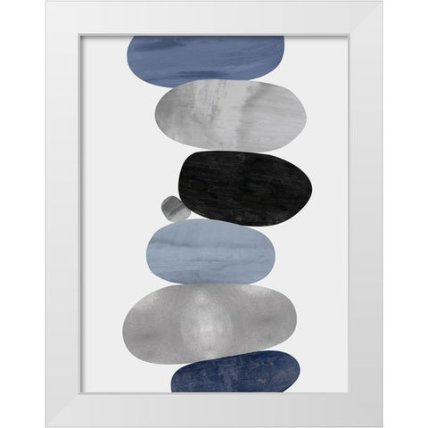 Emerge Blue I White Modern Wood Framed Art Print by Thompson, Justin
