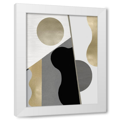 Cadence I White Modern Wood Framed Art Print by Thompson, Justin