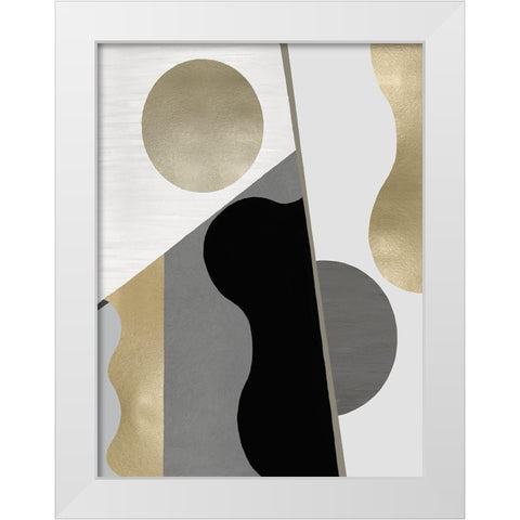 Cadence I White Modern Wood Framed Art Print by Thompson, Justin