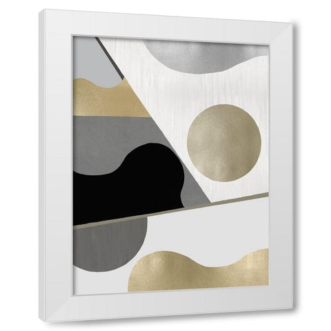 Cadence II White Modern Wood Framed Art Print by Thompson, Justin