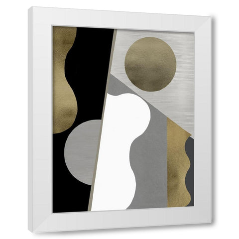 Cadence III White Modern Wood Framed Art Print by Thompson, Justin