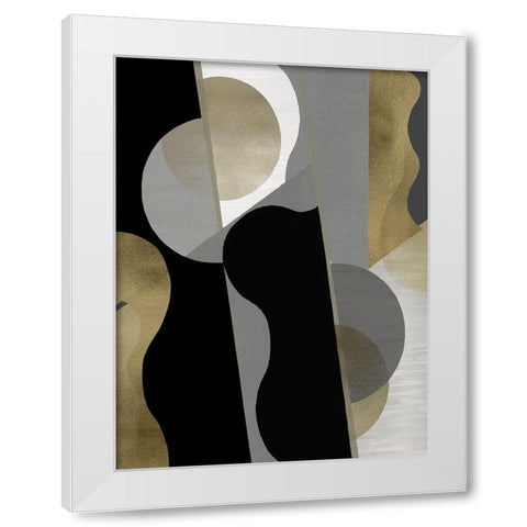 Cadence IV White Modern Wood Framed Art Print by Thompson, Justin