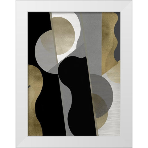 Cadence IV White Modern Wood Framed Art Print by Thompson, Justin