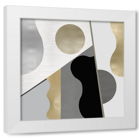 Form Movement White Modern Wood Framed Art Print by Thompson, Justin