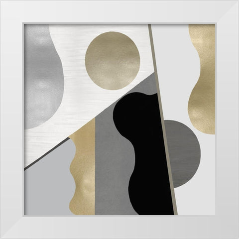 Form Movement White Modern Wood Framed Art Print by Thompson, Justin