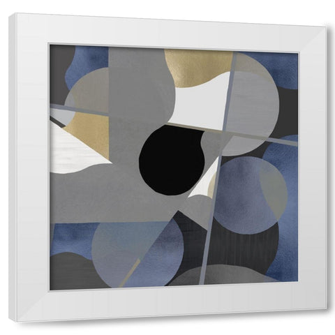 Interact II White Modern Wood Framed Art Print by Thompson, Justin