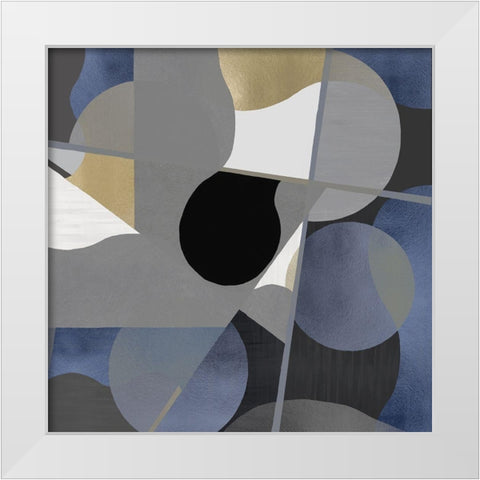 Interact II White Modern Wood Framed Art Print by Thompson, Justin
