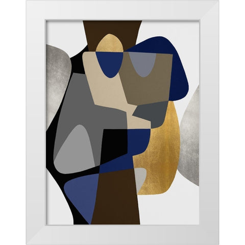 The Shape of Things I White Modern Wood Framed Art Print by Thompson, Justin