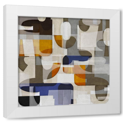 Mid Century Movement I White Modern Wood Framed Art Print by Thompson, Justin