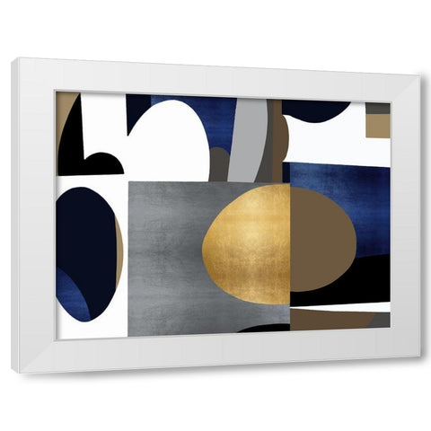 Mid Century Motion I White Modern Wood Framed Art Print by Thompson, Justin