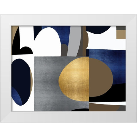 Mid Century Motion I White Modern Wood Framed Art Print by Thompson, Justin