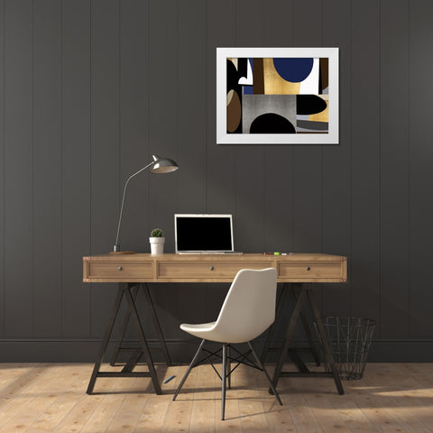 Mid Century Motion II White Modern Wood Framed Art Print by Thompson, Justin