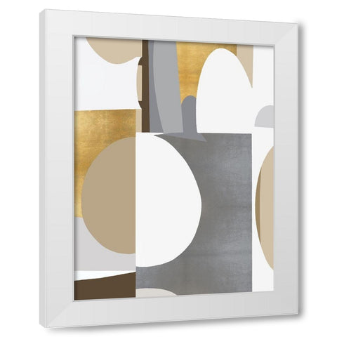 New Day Movement I White Modern Wood Framed Art Print by Thompson, Justin