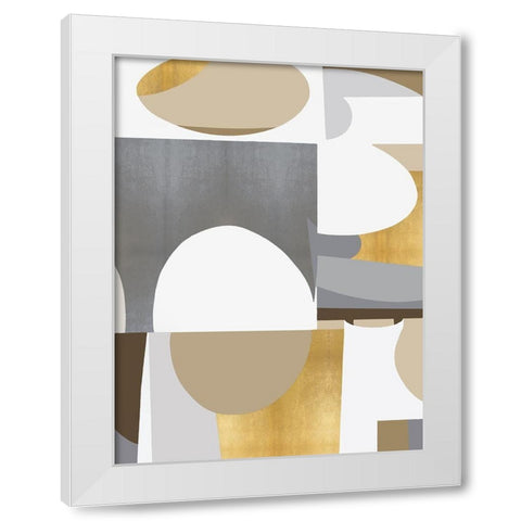 New Day Movement II White Modern Wood Framed Art Print by Thompson, Justin